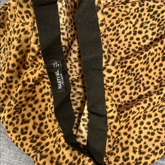 Nasty Gal Leopard Print Slip Midi Skirt Women’s Size 8 Brown Animal Satin A-Line - Picture 5 of 8